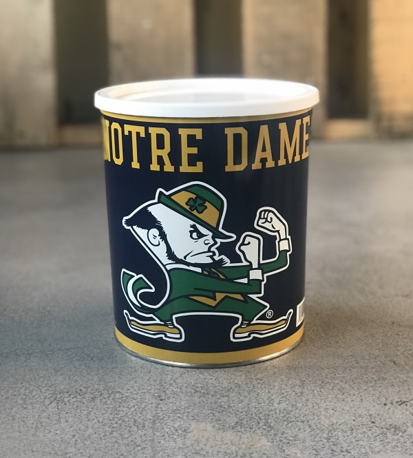 Notre Dame Fighting Irish Tin - What's Poppin Gourmet Popcorn