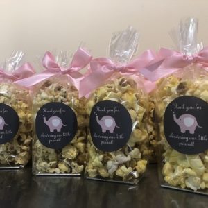 personalized popcorn baby shower party favors